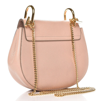 Chloe Grained Lambskin Mini Drew Shoulder Bag Cement Pink 3 of 9