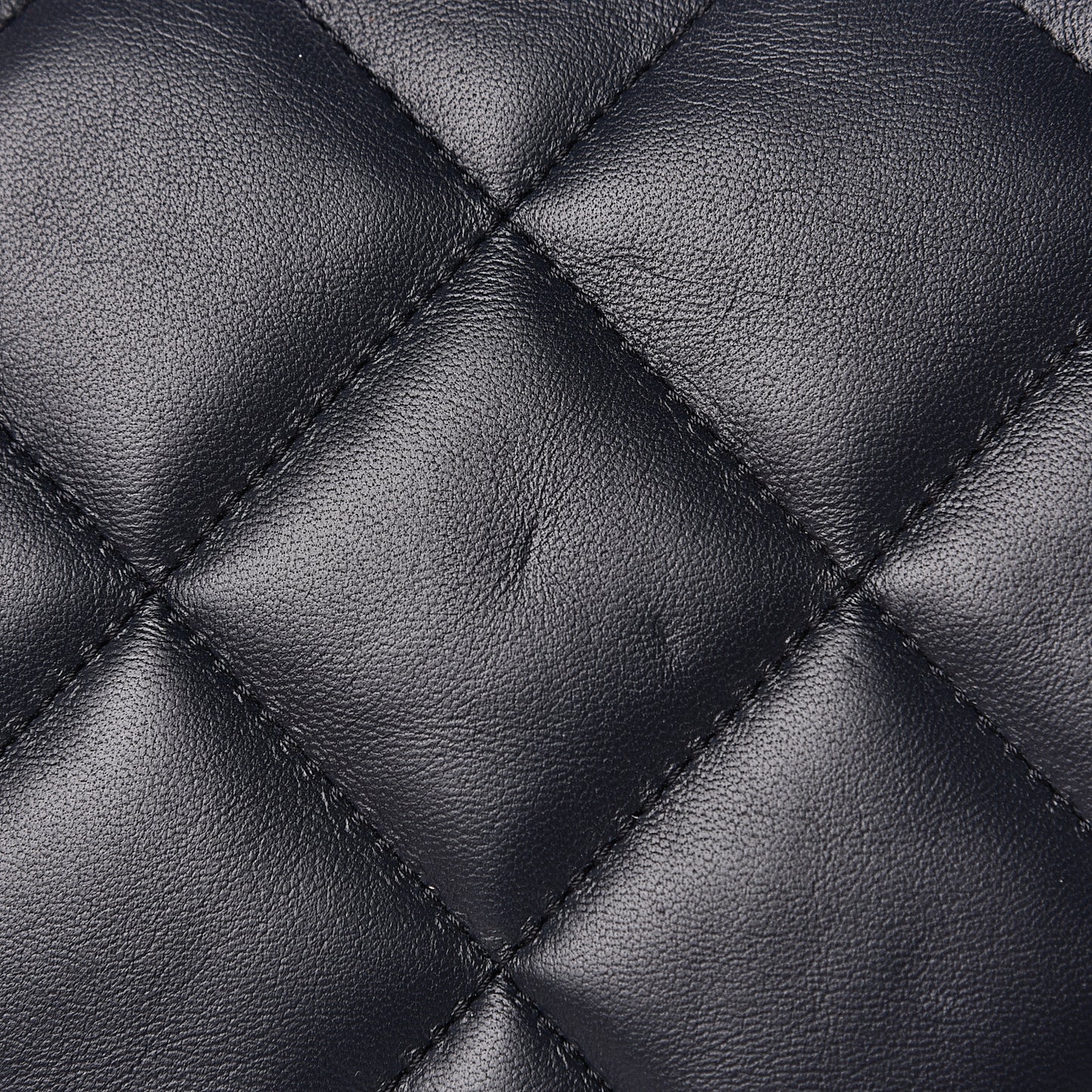 Lambskin Quilted Easy Carry Flap Navy