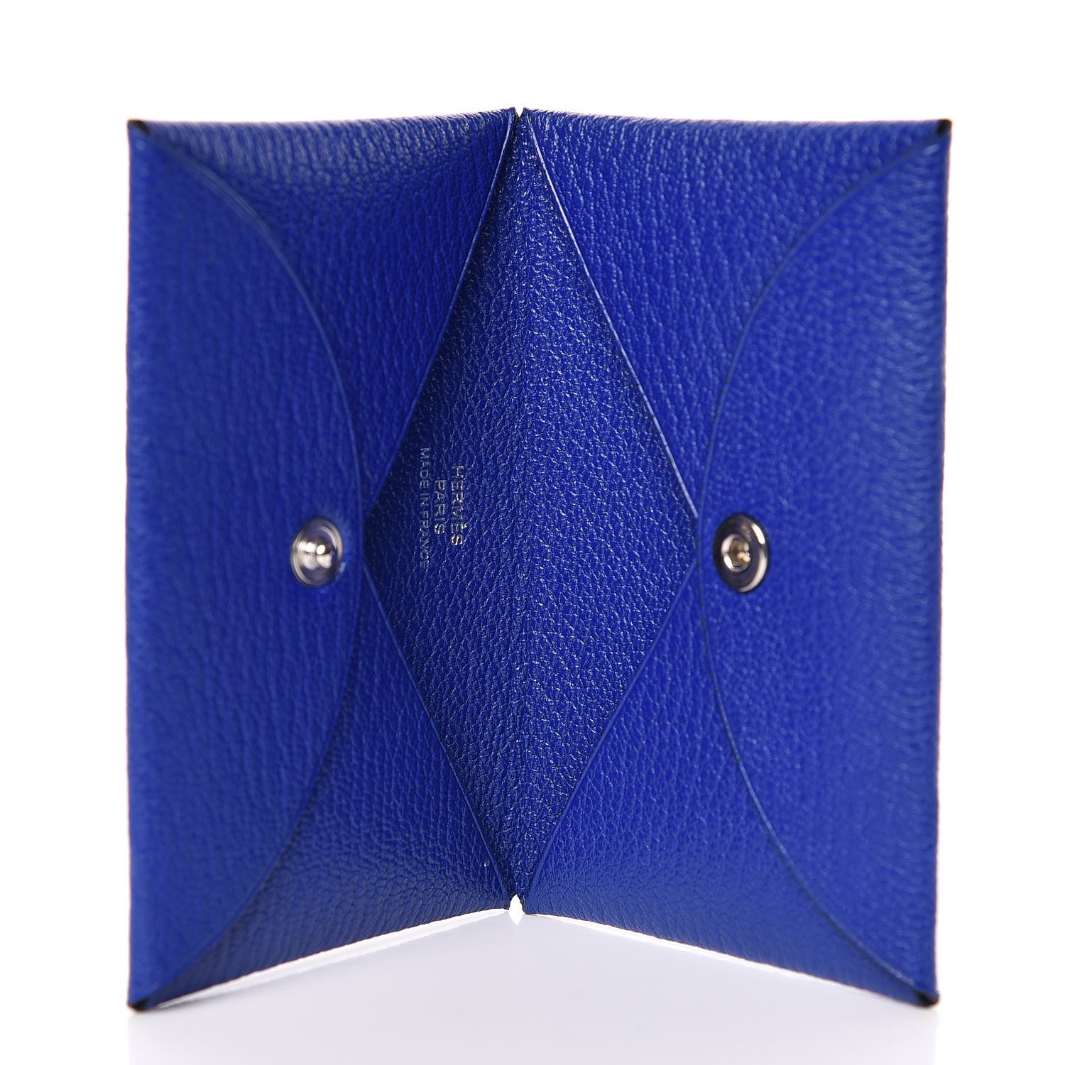 Hermes Chevre Mysore Calvi Card Case Bleu Electrique 5 of 8