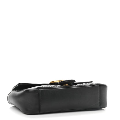 Gucci Calfskin Matelasse Mini GG Marmont Shoulder Bag Black 4 of 11