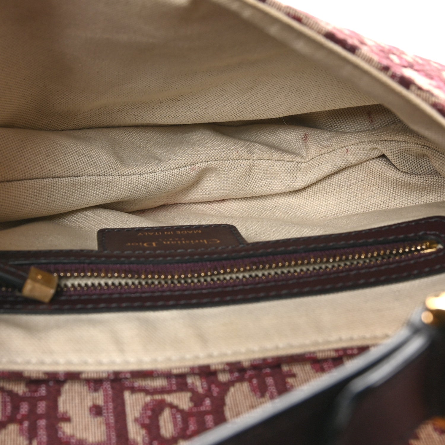 Christian Dior Oblique Saddle Bag Burgundy 5 of 10