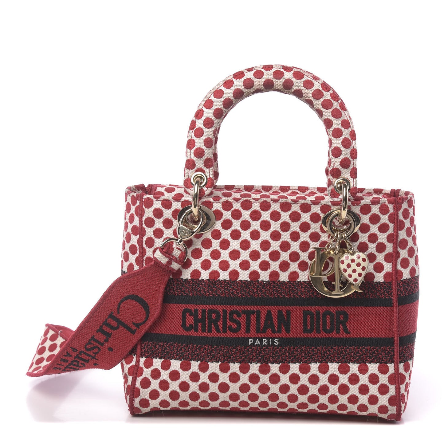 Canvas Medium DiorAmour Dots Lady D-Lite Red