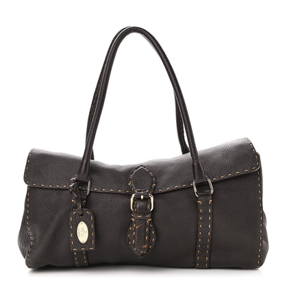 Fendi Cuoio Romano Selleria Shoulder Bag Testa di Moro 1 of 14