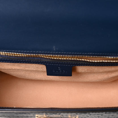 Gucci Guccissima Medium Padlock Shoulder Bag Blue Agata 5 of 13