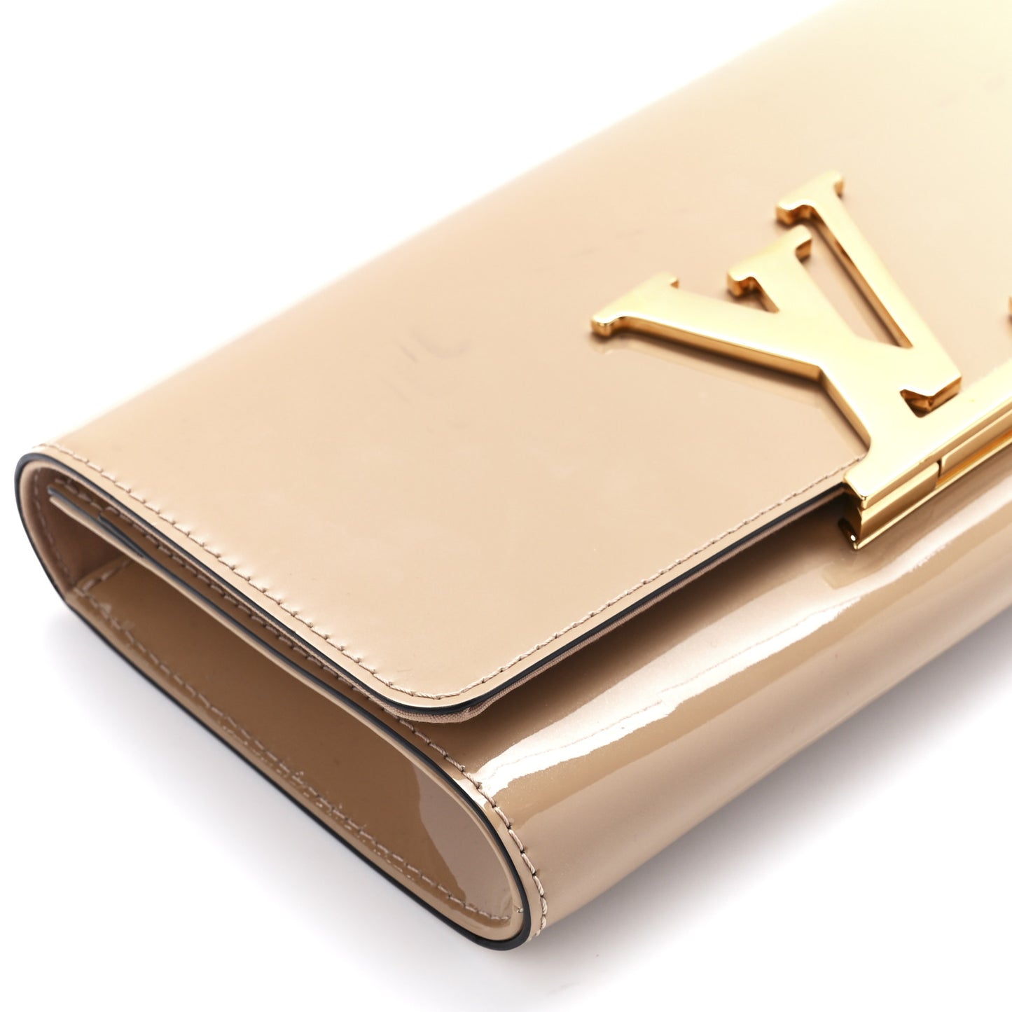 Patent Louise Clutch Nude