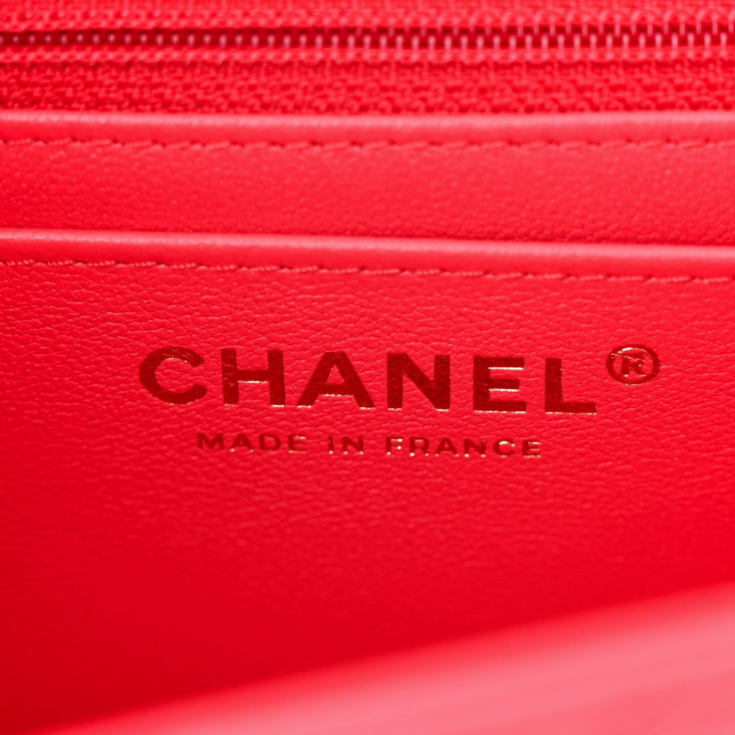 Chanel Lambskin Quilted Mini Rectangular Flap Red 6 of 11