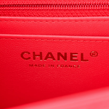 Chanel Lambskin Quilted Mini Rectangular Flap Red 6 of 11