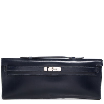 Hermes Box Kelly Cut Clutch Pochette Indigo 1 of 8