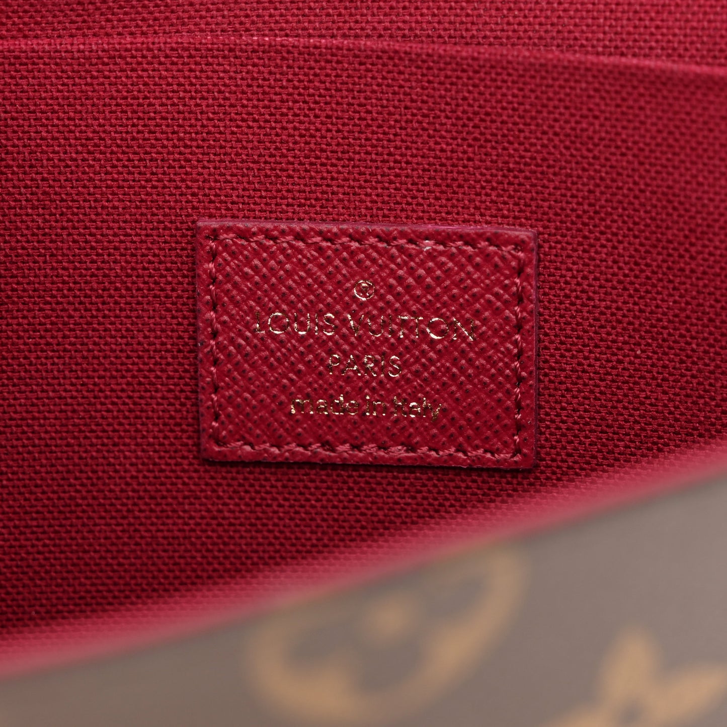Monogram Pochette Felicie Chain Wallet Fuchsia
