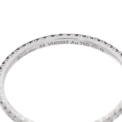 Cartier 18K White Gold Diamond 1.5mm Etincelle de Cartier Wedding Band Ring 55 7.25 4 of 4