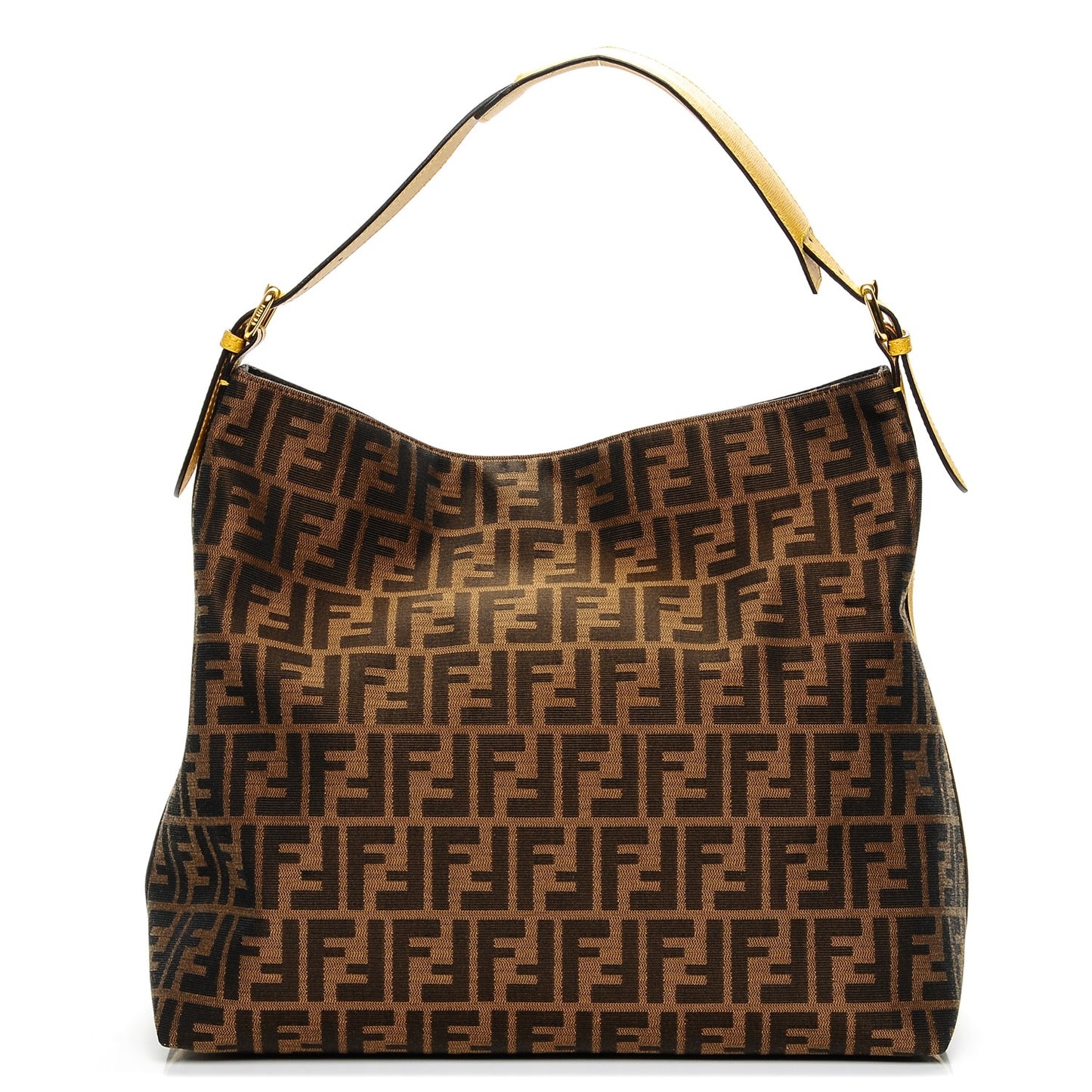 Zucca Vitello Elite Large Hobo Tobacco Ocra Moro Black