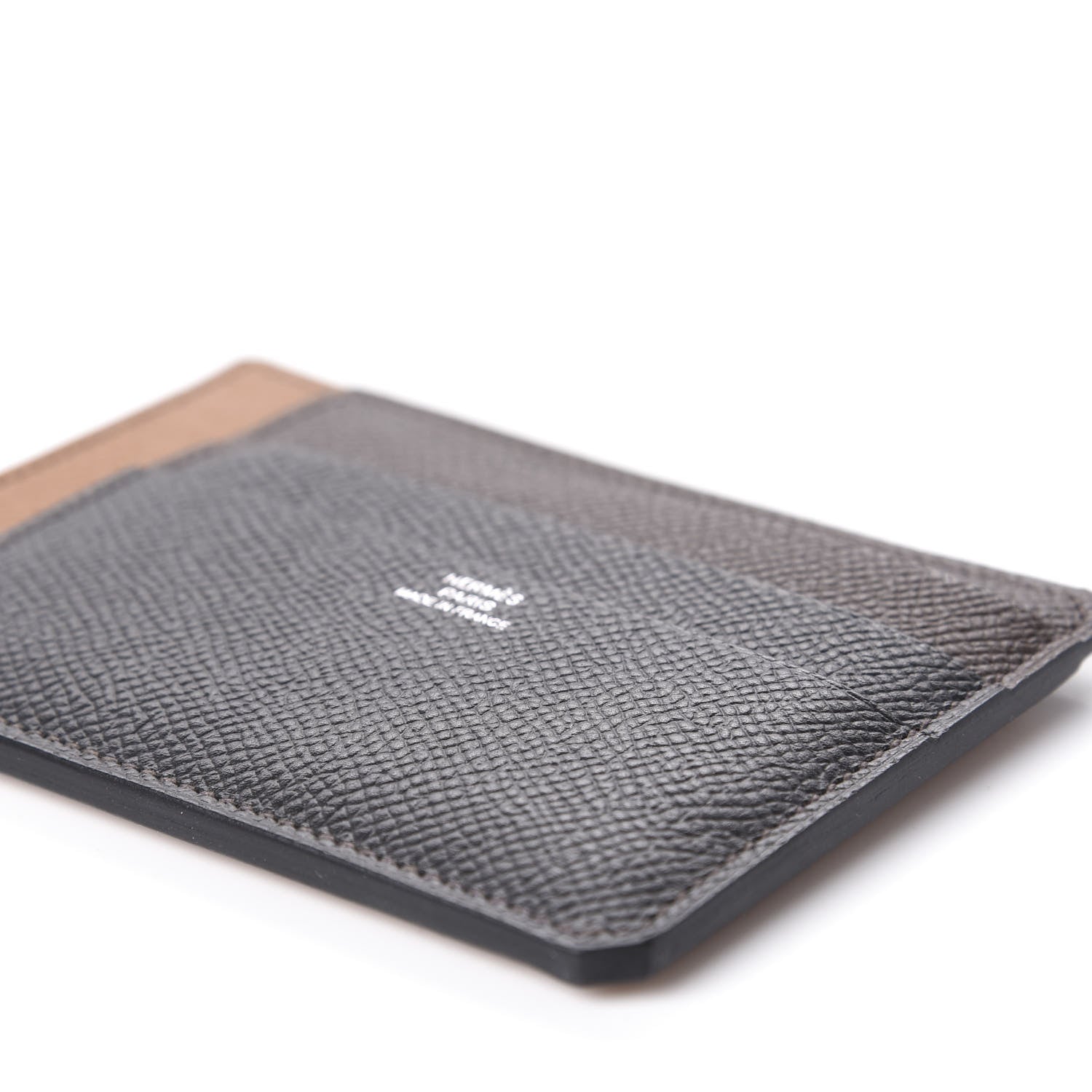 Hermes Epsom City 8CC Colorblock Card Holder Black Gold Chocolate 6 of 10