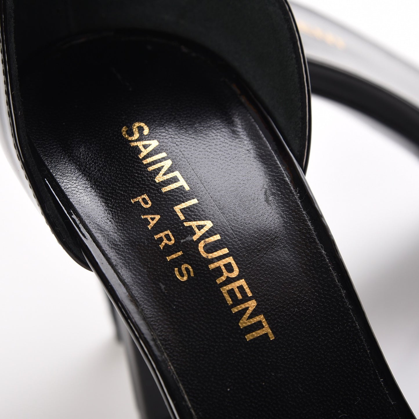 Vitello Vernice Jane 80 Ankle Strap Sandals 36 Black