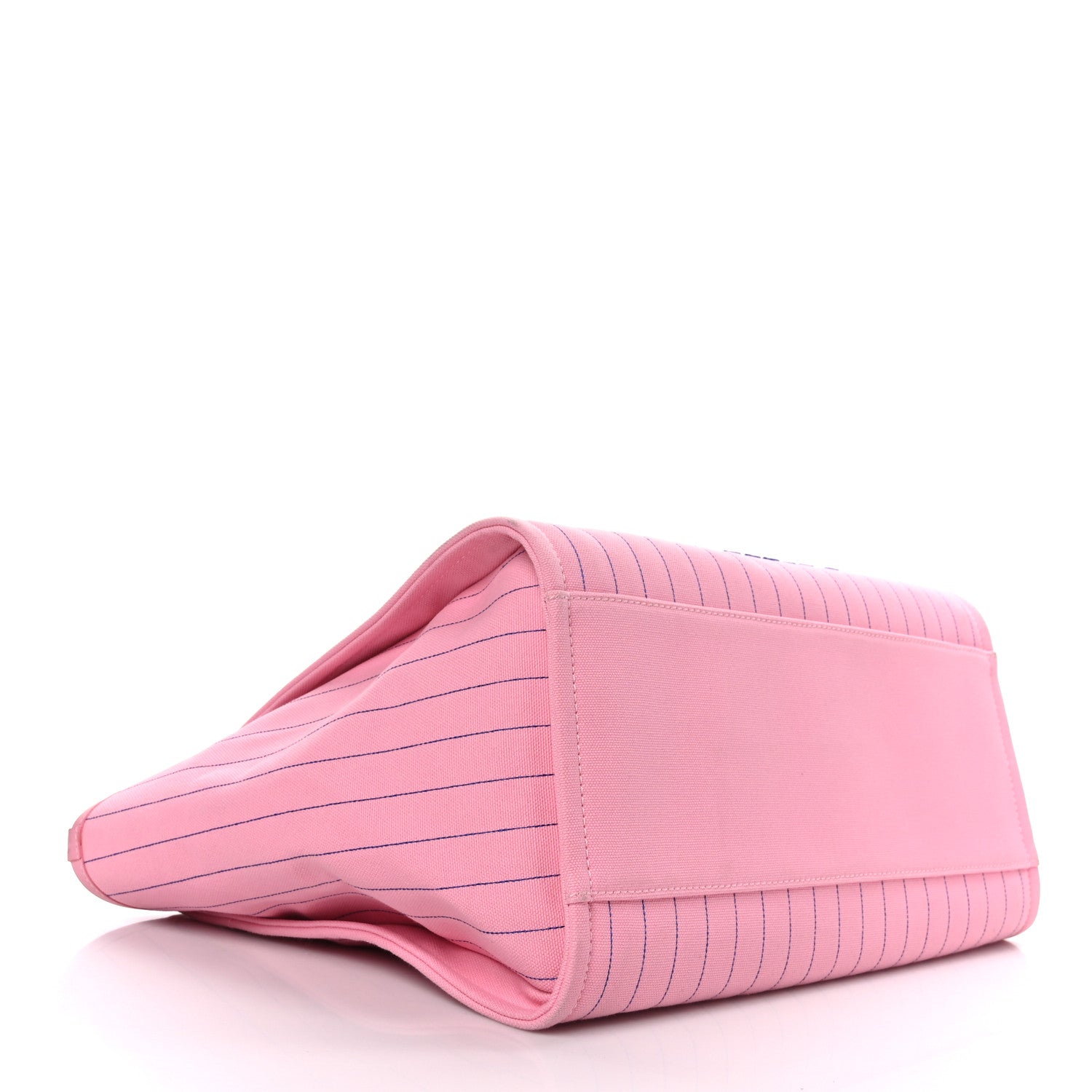 Chanel Canvas Calfskin Striped Medium Deauville Tote Pink 5 of 10