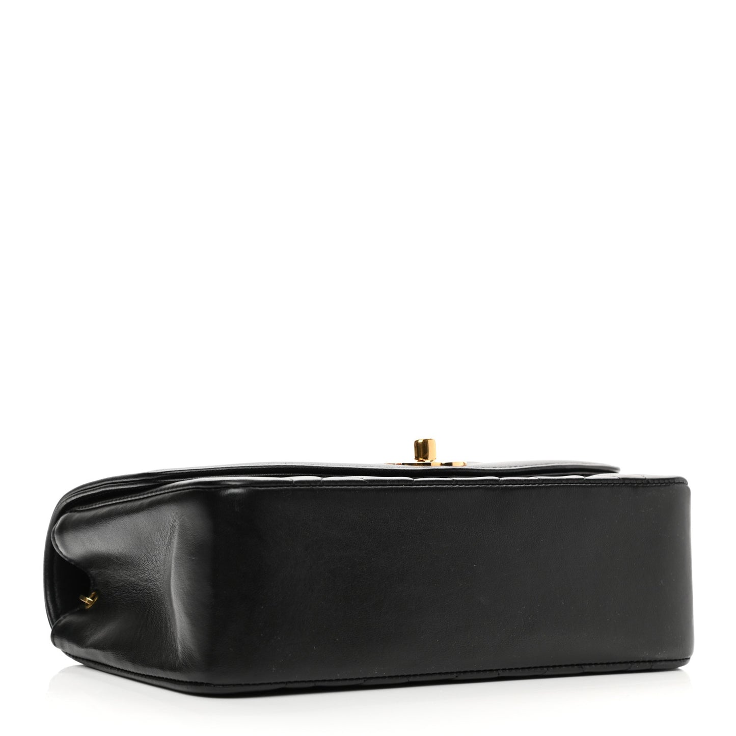 Lambskin Quilted Small Single Flap Black