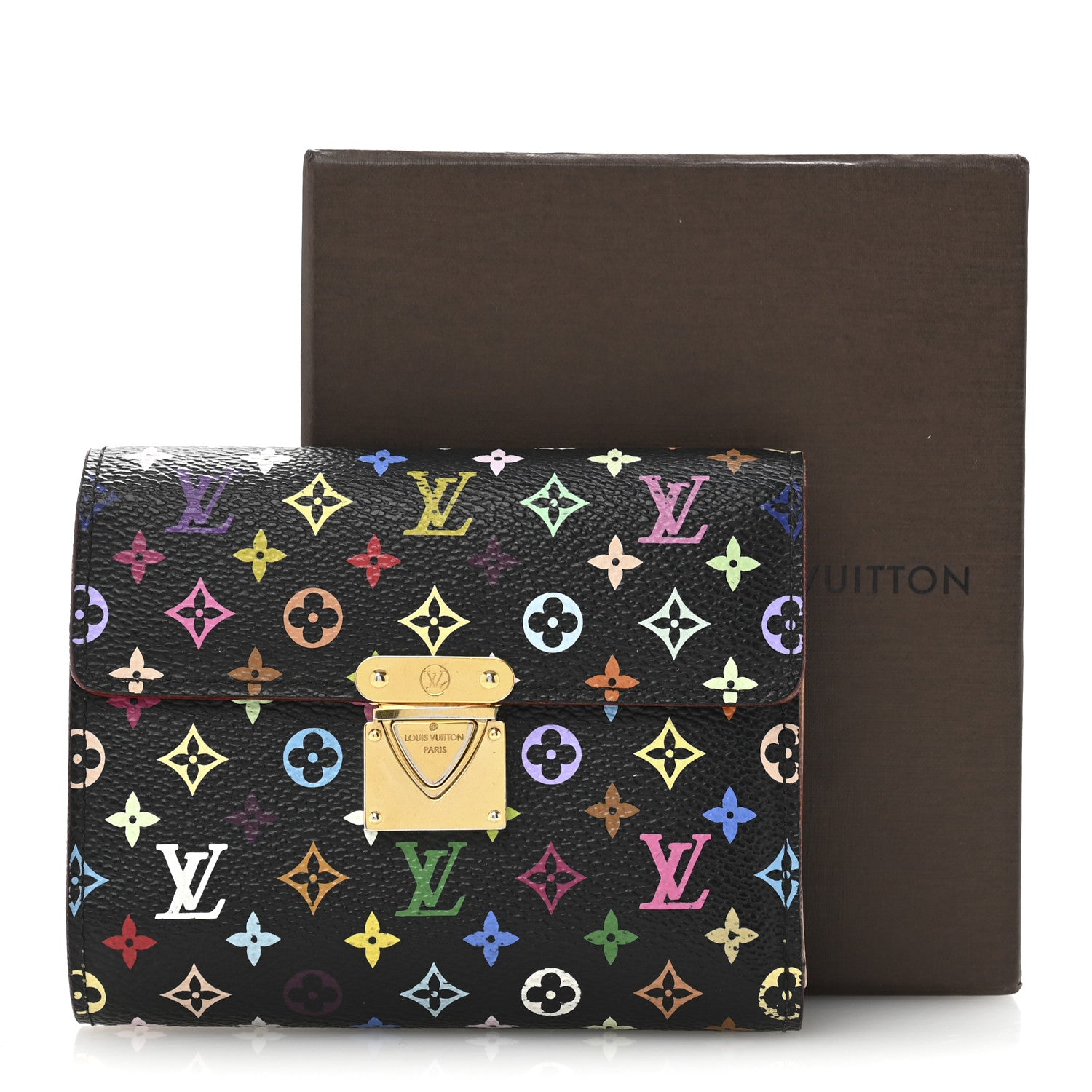 Louis Vuitton Monogram Multicolor Koala Wallet Black 10 of 10