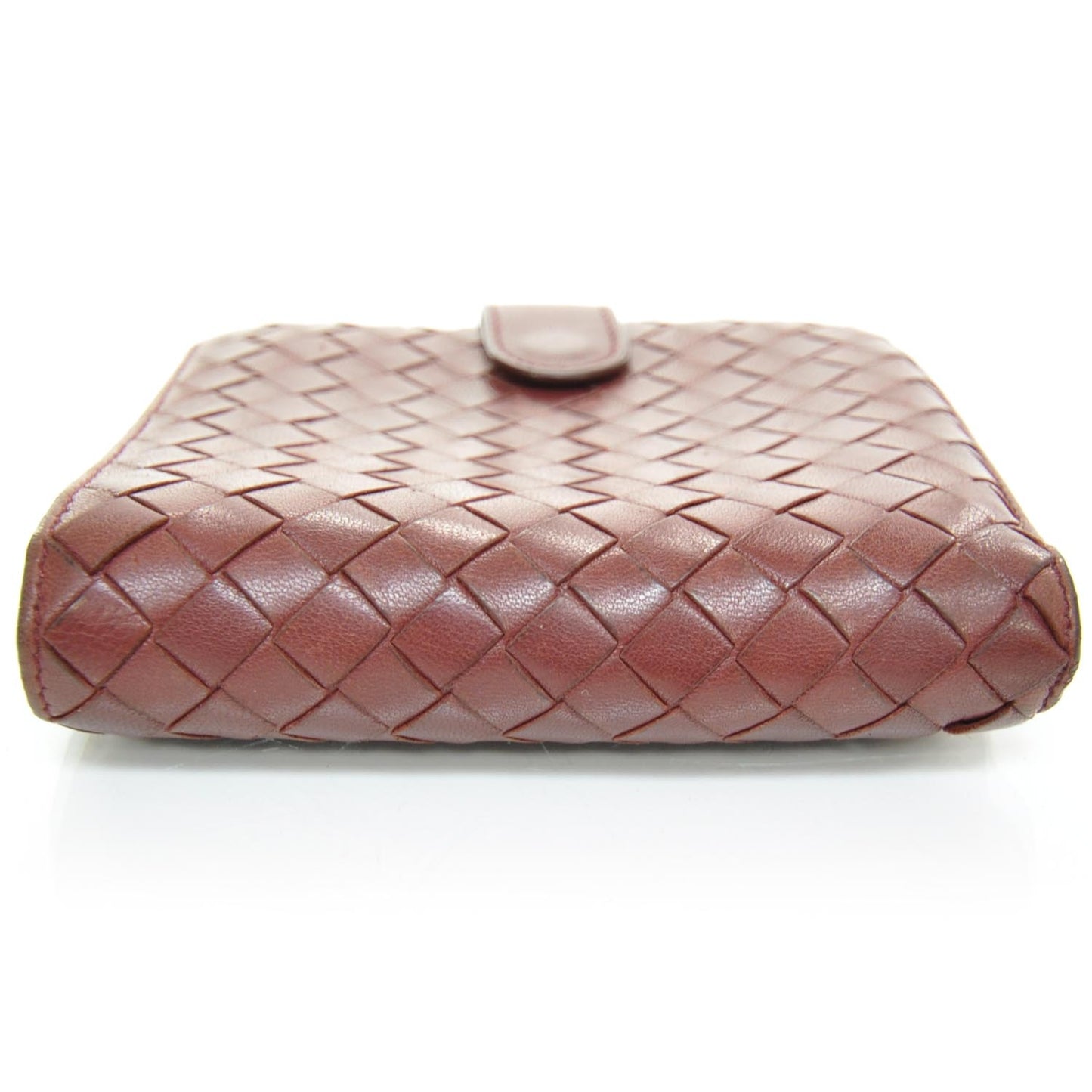 Nappa Intrecciato French Compact Wallet Pink