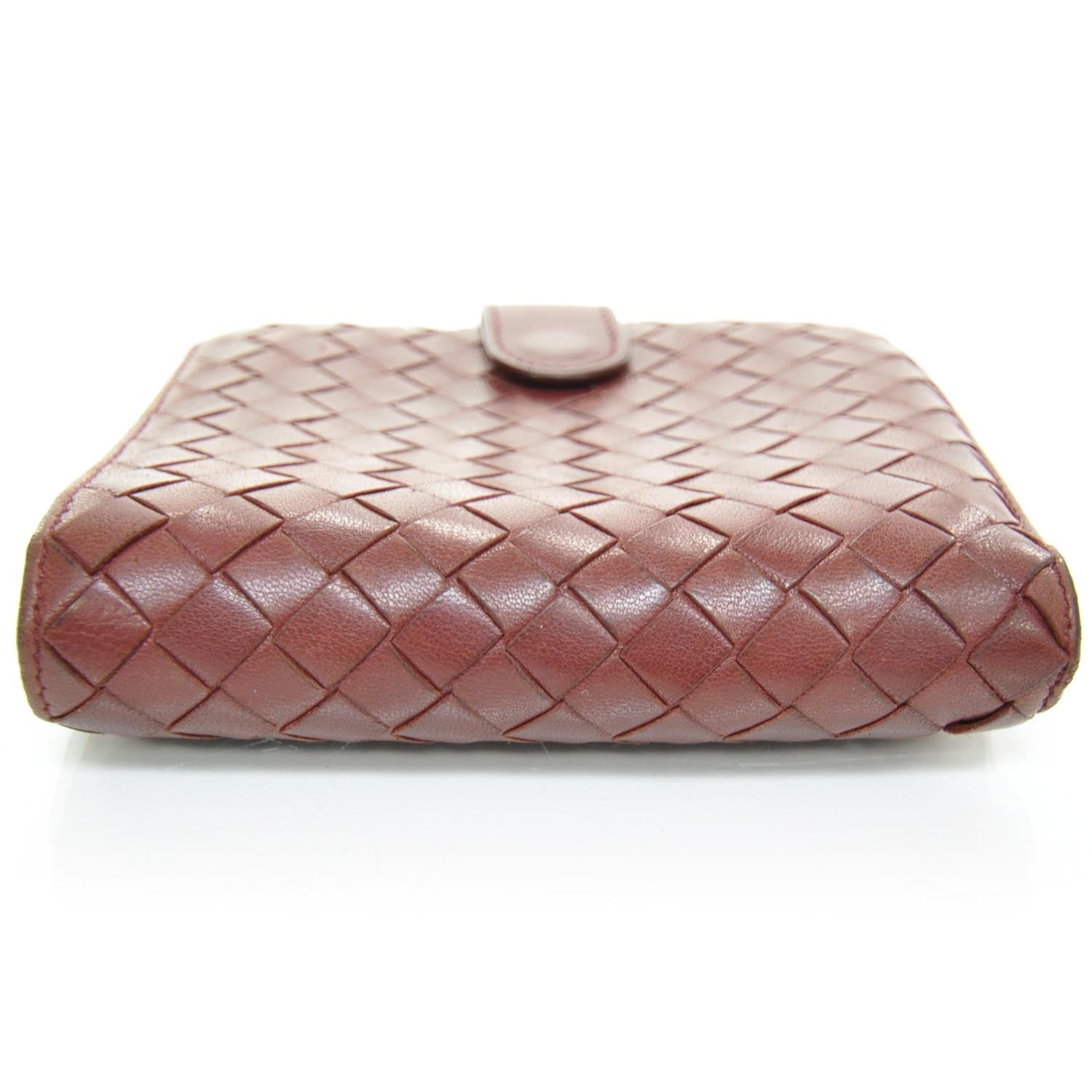Bottega Veneta Nappa Intrecciato French Compact Wallet Pink 4 of 9