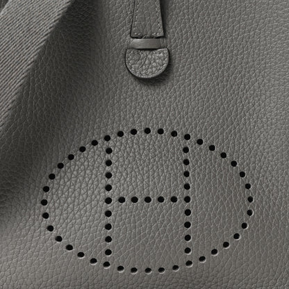 Hermes Taurillon Clemence Evelyne TPM Gris Meyer 8 of 11