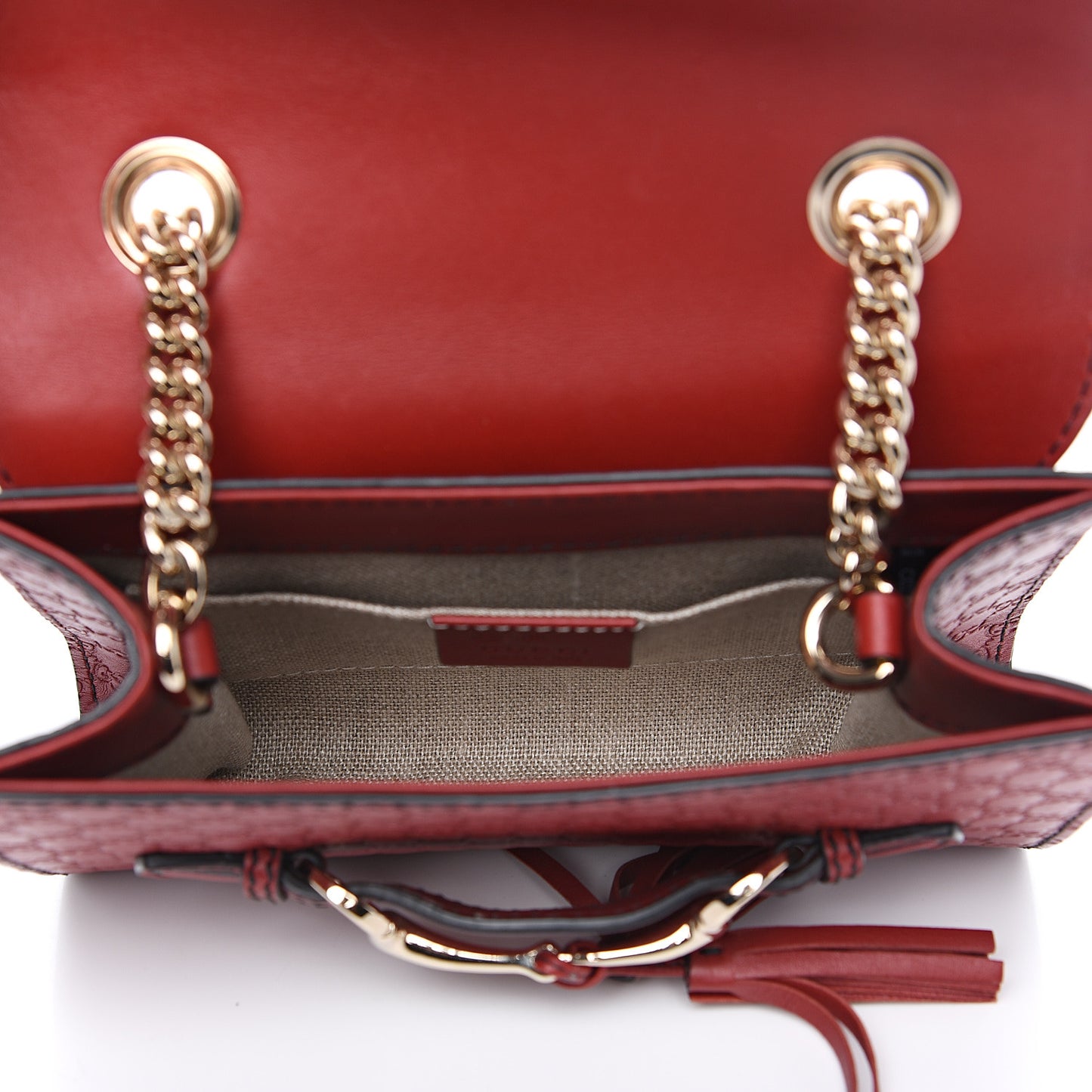 Soft Microguccissima Mini Emily Chain Shoulder Bag Rosso