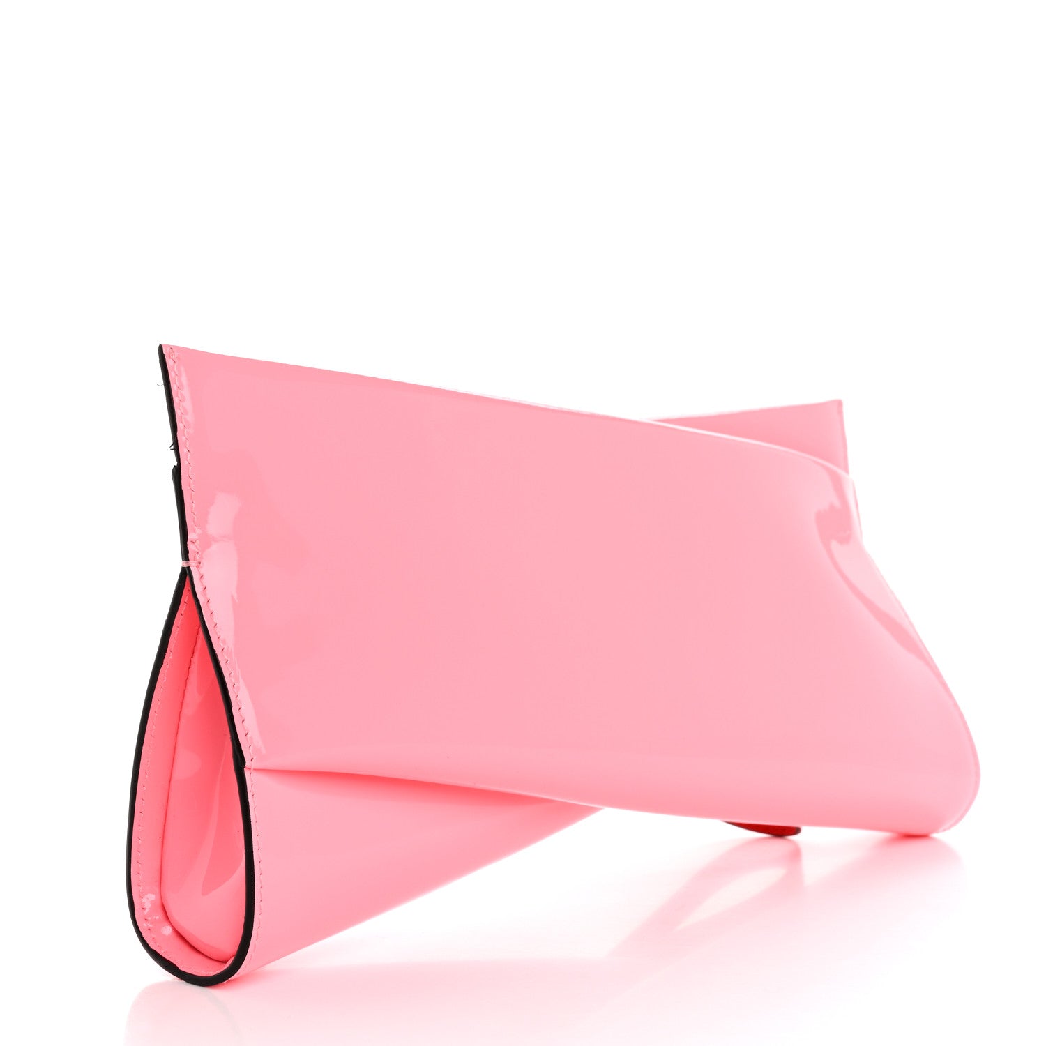 Christian Louboutin Patent Loubi Twist Zip Clutch Bag Bubble Gum 3 of 9