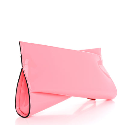 Christian Louboutin Patent Loubi Twist Zip Clutch Bag Bubble Gum 3 of 9