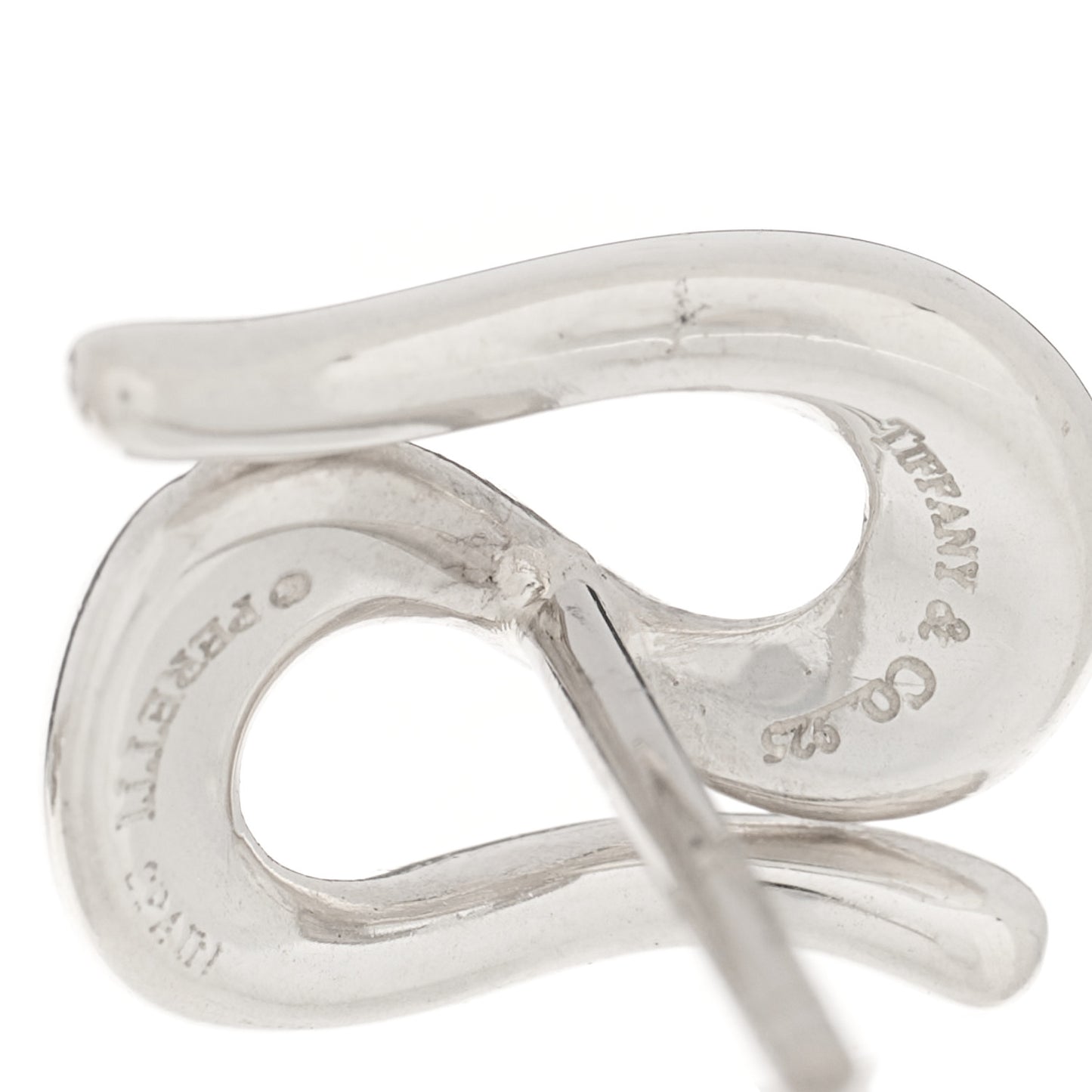 Sterling Silver Elsa Peretti Open Wave Earrings