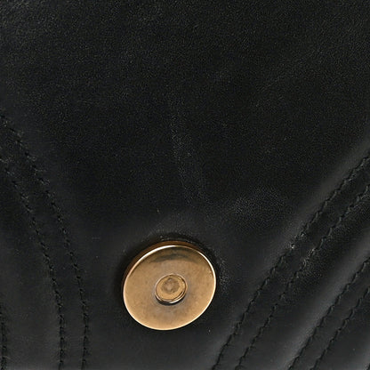 Gucci Calfskin Matelasse Pearly GG Marmont Chain Belt Bag Black 17 of 23