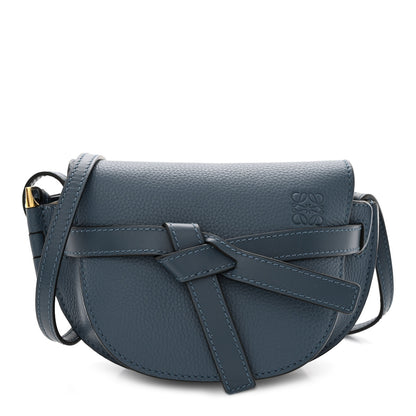 Loewe Grained Calfskin Mini Gate Crossbody Bag Steel Blue 1 of 10