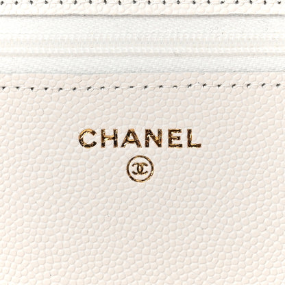 Chanel Caviar Quilted Wallet On Chain WOC White 6 of 12