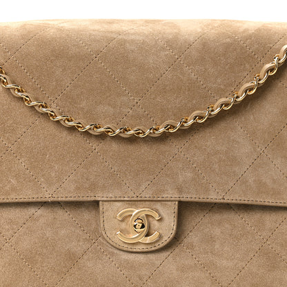 Chanel Suede Calfskin Souplissimo Maxi Flap Dark Beige 8 of 10