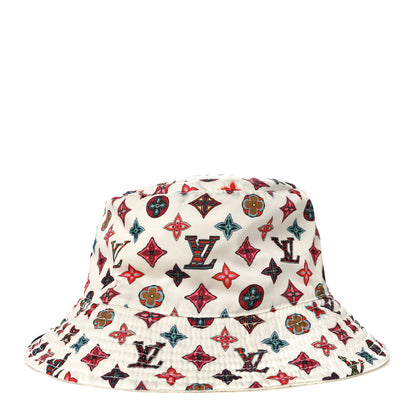 Louis Vuitton Monogram Lovely Gram Transformable Bob Bucket Hat 60 White 1 of 8