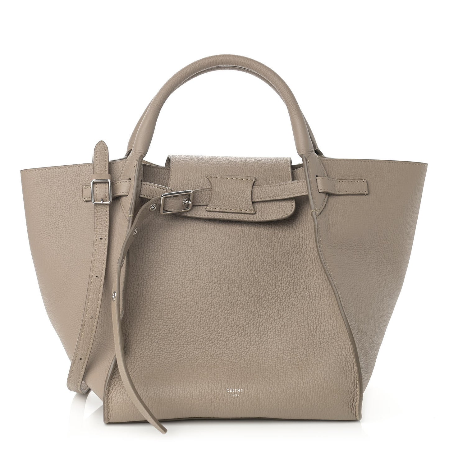 Supple Grained Calfskin Small Big Bag Light Taupe
