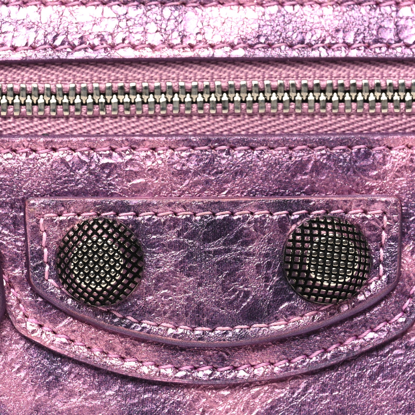 Metallic Agneau Leopard Print Le Cagole Coin Card Holder Pink