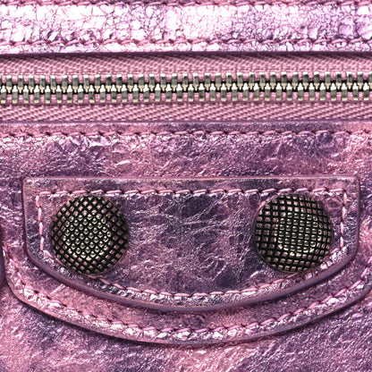 Balenciaga Metallic Agneau Leopard Print Le Cagole Coin Card Holder Pink 8 of 8
