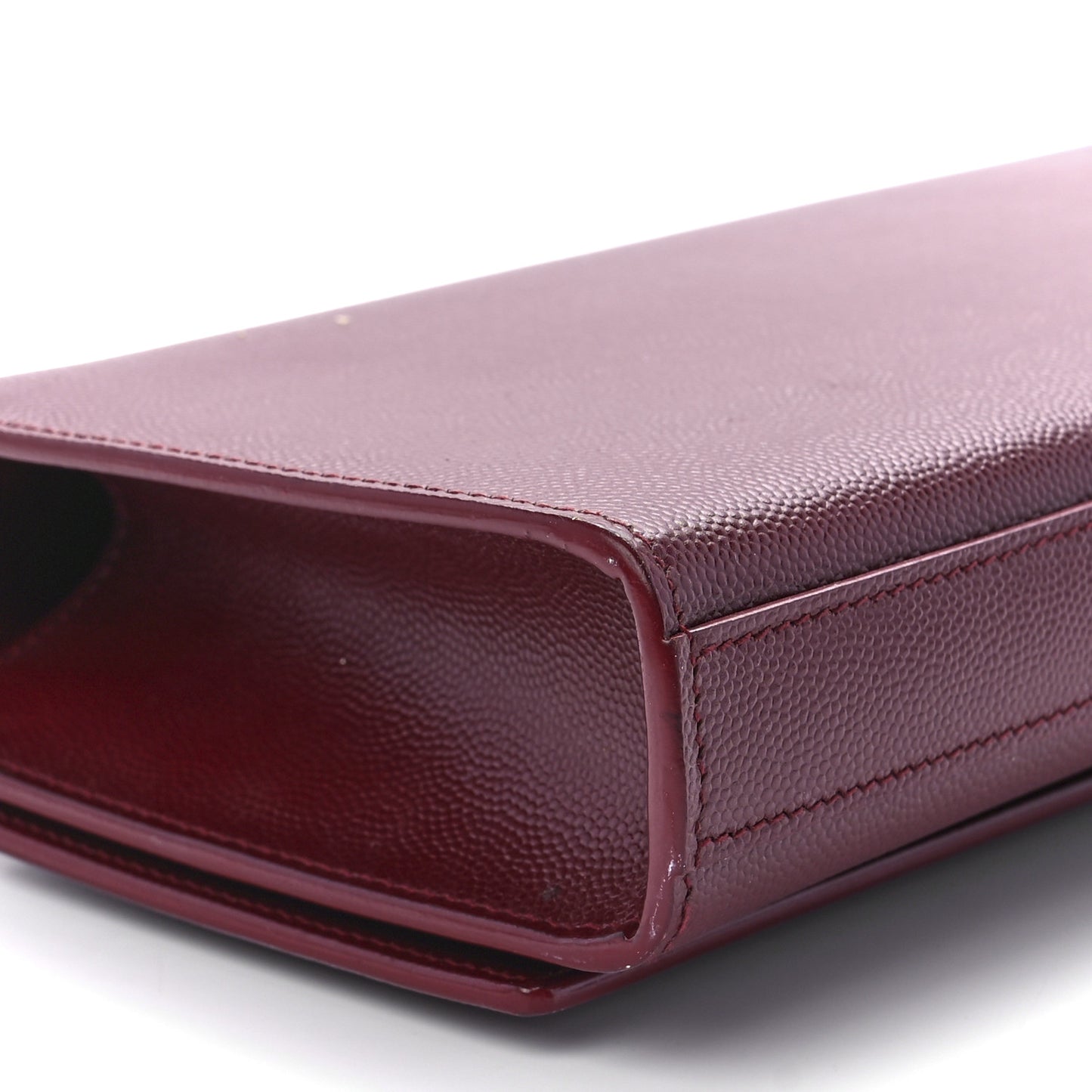 Grain De Poudre Classic Monogram Cassandre Clutch Dark Red