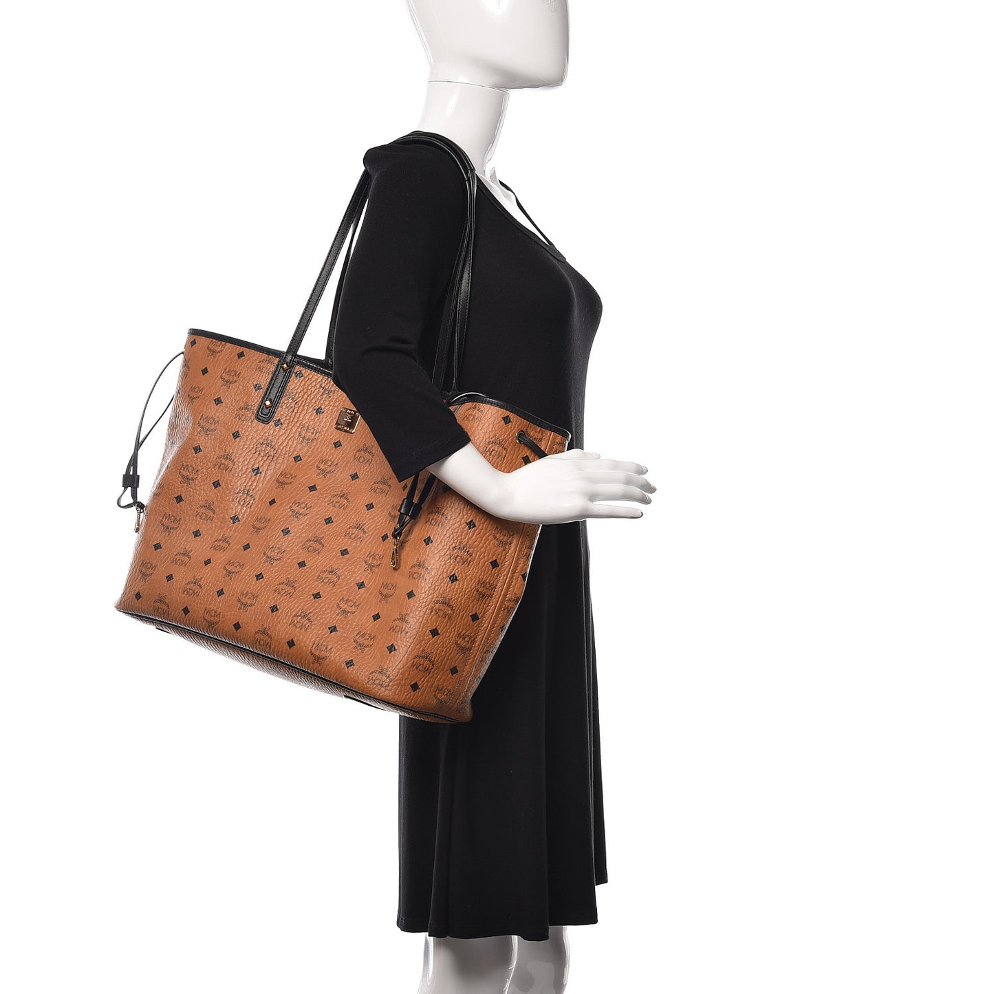 Visetos Large Project Reversible Shopper Tote Cognac