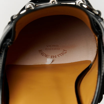 Gucci Magnum Calfskin Womens Horsebit Platform Mules 38 Black 9 of 11