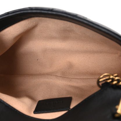 Gucci Calfskin Matelasse Super Mini GG Marmont Shoulder Bag Black 4 of 9