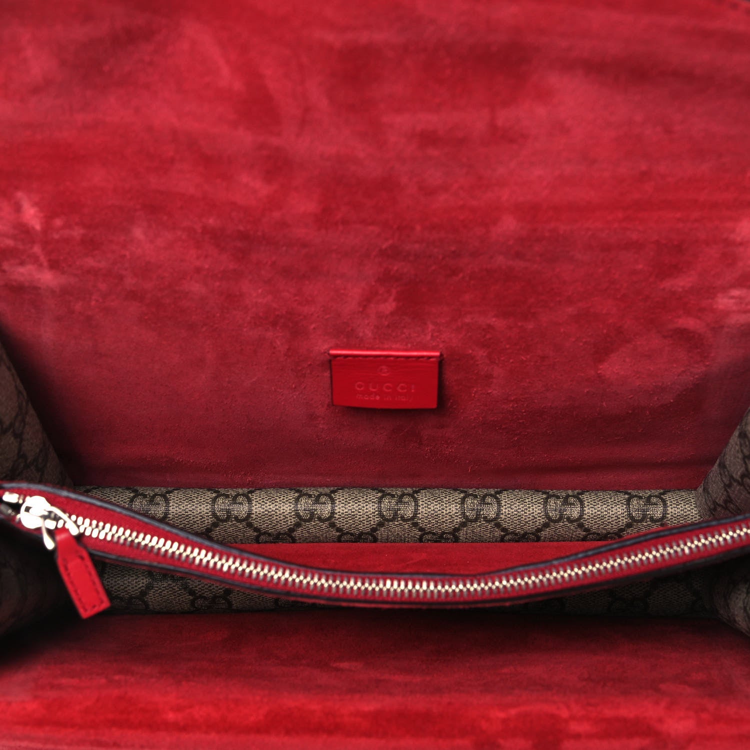 Gucci GG Supreme Monogram Small Dionysus Shoulder Bag Red 4 of 9