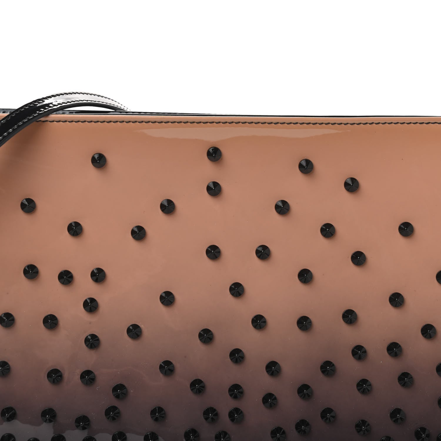 Christian Louboutin Patent Degrade Loubiposh Spiked Clutch Nude Black 7 of 9
