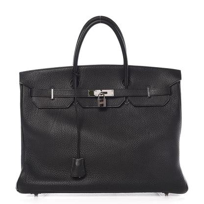 Hermes Taurillon Clemence Birkin 40 Black 1 of 36