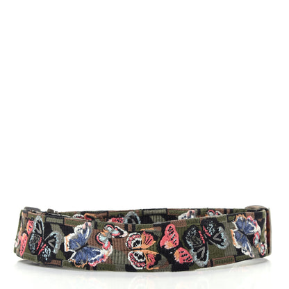 Valentino Garavani Canvas Camo Butterfly Embroidered Guitar Strap Multicolor 2 of 2
