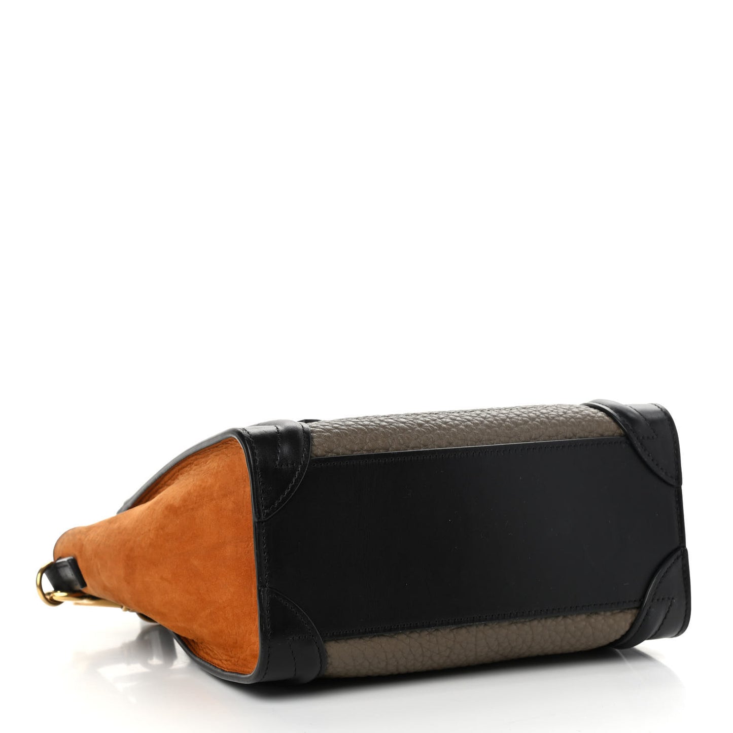 Bullhide Calfskin Nubuck Nano Tri-Color Luggage Tawny