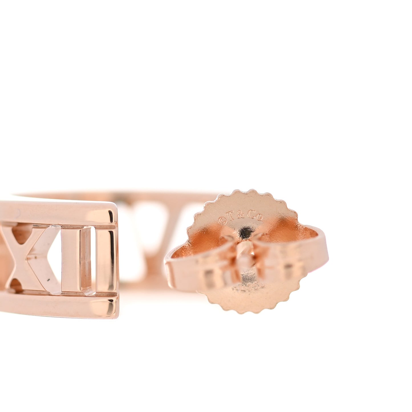 18K Rose Gold Mini Atlas Hoop Earrings