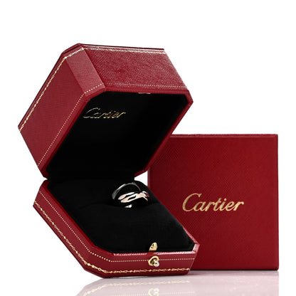 Cartier 18K White Gold Black Ceramic Trinity Ring 51 5.75 5 of 5