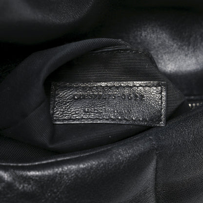Saint Laurent Lambskin Quilted Medium Loulou Puffer Monogram Chain Satchel Black 7 of 10