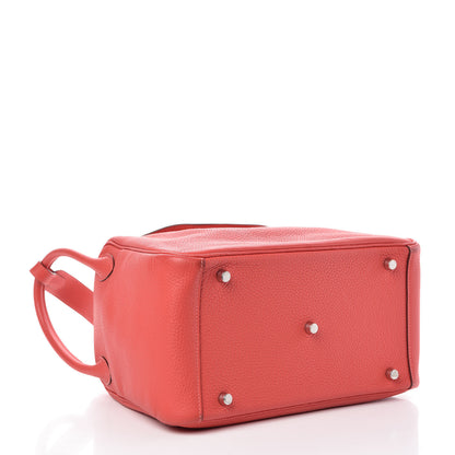 Hermes Taurillon Clemence Lindy 30 Rouge Pivoine 4 of 11