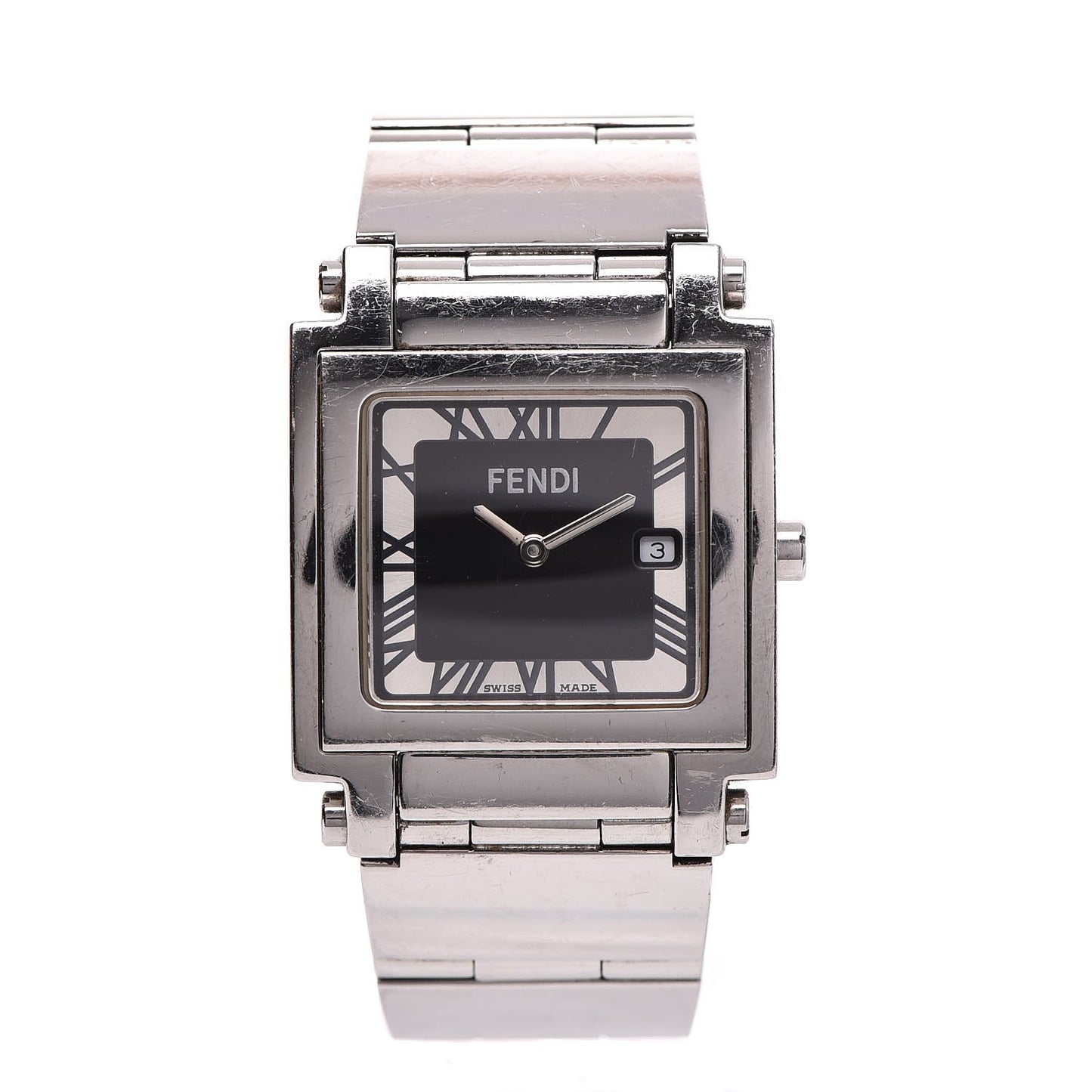 Stainless Steel 30mm Quadro Quartz Watch Black