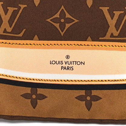 Louis Vuitton Silk Monogram Confidential Square Scarf Brown 2 of 3